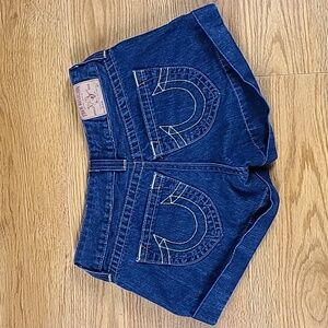 TRUE RELIGION JESS GIRLS WOMEN MISSING TAG PRE-OWNED JEAN SHORTS 26x3